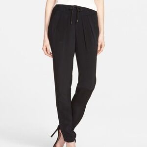 Rebecca Minkoff Black Silk Joggers Size XS